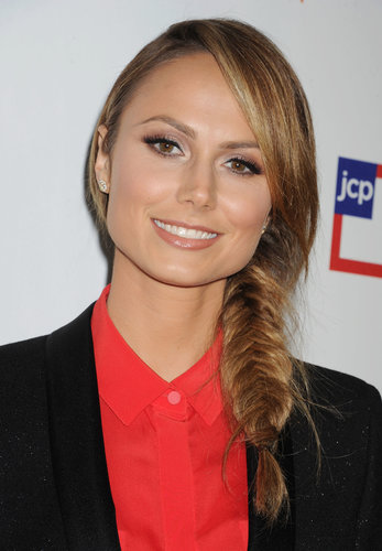 Stacy Keibler showed off a polished fishtail braid at a JCPenney event earlier this year.
Stacy Keibler showed off a polished fishtail braid at a JCPenney event earlier this year.