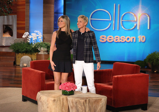 Jennifer Aniston cohosted with Ellen DeGeneres on her show.
Source: Michael Rozman/Warner Bros.
Jennifer Aniston cohosted with Ellen DeGeneres on her show.
Source: Michael Rozman/Warner Bros.