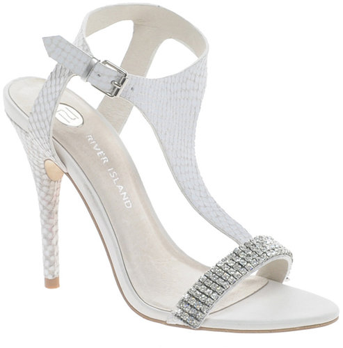 River Island Rhinestone T Bar Sandals