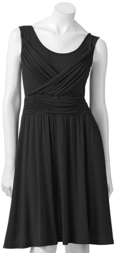 Elle shirred crisscross dress