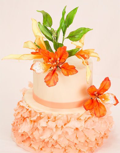 Flamboyant Mayflower Petal Cake