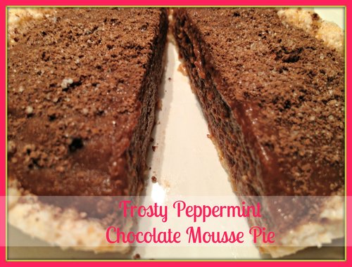 Frosty Peppermint Chocolate Mousse Pie