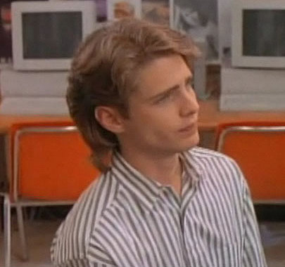 On his first day of school, Brandon sports a feathery mullet.
On his first day of school, Brandon sports a feathery mullet.