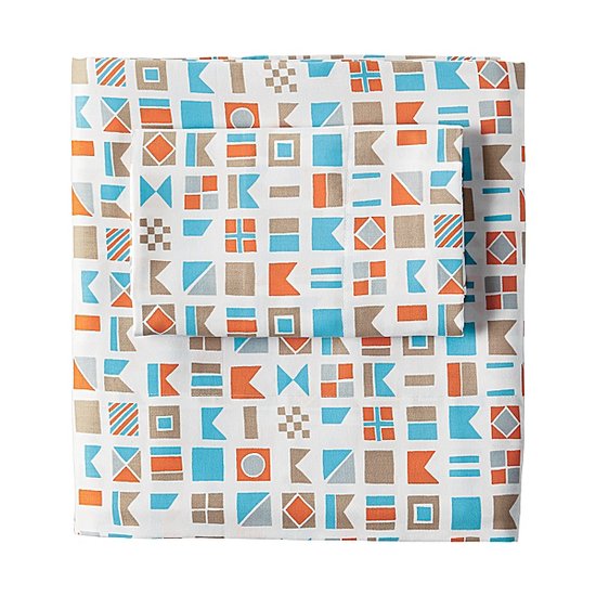Inspired by Serena & Lily's oceanside surroundings in the designer's Sausalito, CA, studio, the Nautical Flag Sheet Set ($48-$170) is a new twist on the more expected nautical navy and white.
Inspired by Serena & Lily's oceanside surroundings in the designer's Sausalito, CA, studio, the Nautical Flag Sheet Set ($48-$170) is a new twist on the more expected nautical navy and white.