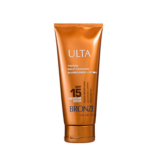 Ulta Bronze Tinted Self-Tanning Sunscreen Lotion SPF 15 ($9) delivers sun protection as well as a healthy glow, so you've got a bronze sheen no matter what.
Ulta Bronze Tinted Self-Tanning Sunscreen Lotion SPF 15 ($9) delivers sun protection as well as a healthy glow, so you've got a bronze sheen no matter what.
