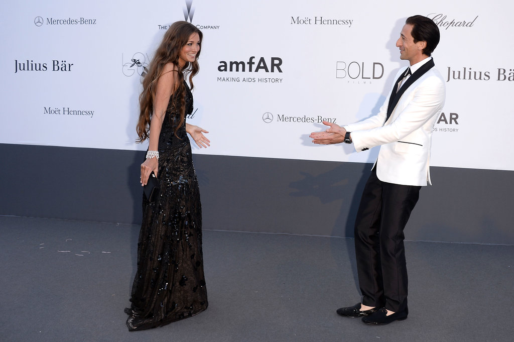 Lara Lieto and Adrian Brody teased each other on Thursday as they arrived at the amfAR in Cannes.
Lara Lieto and Adrian Brody teased each other on Thursday as they arrived at the amfAR in Cannes.