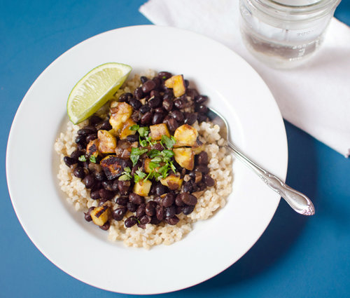 Plantains and Black Beans