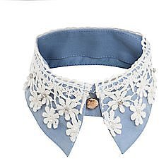 Blue Daisy Lace Collar