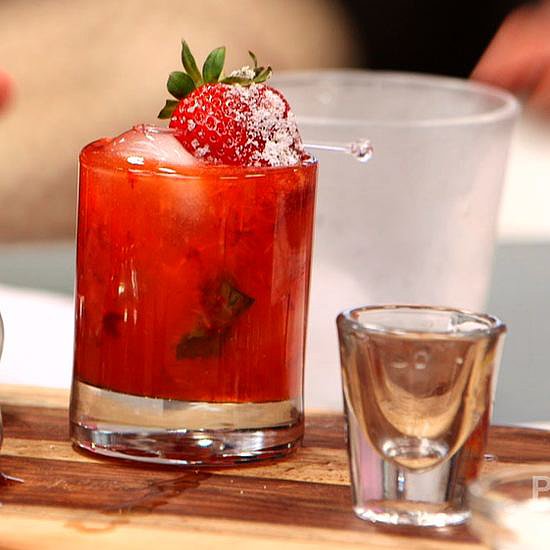 Strawberry Basil Gin Cocktail Strawberry Basil Gin Cocktail