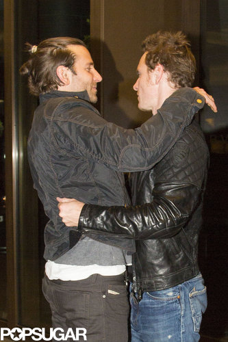 Bradley Cooper and Michael Fassbender share a mutual friend in Michael's X-Men costar Jennifer Lawrence, and the trio partied together at the 2013 BAFTA afterparty. Michael and Bradley have hung out without Jennifer, too, hitting the town together in LA in March and dining out in London in May.
Bradley Cooper and Michael Fassbender share a mutual friend in Michael's X-Men costar Jennifer Lawrence, and the trio partied together at the 2013 BAFTA afterparty. Michael and Bradley have hung out without Jennifer, too, hitting the town together in LA in March and dining out in London in May.