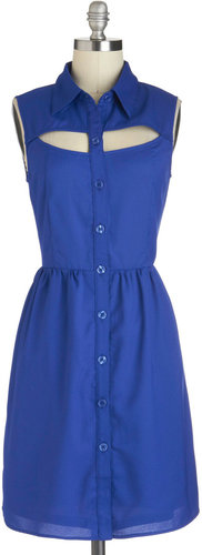 A Peek of Blue Dress