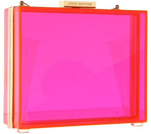 Juicy Couture - Lucite Minaudiere (Neon Pink) - Bags and Luggage