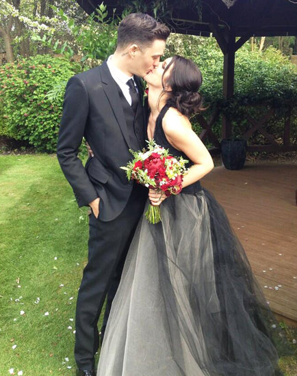 Shenae Grimes married Josh Beech in May, wearing a black Vera Wang Fall 2012 gown. The fitted halter-style silhouette with princess-worthy honeycomb tulle skirt was a surprisingly dark choice for the 90210 actress, but it certainly let her rose bouquet stand out.
Source: Twitter user shenaegrimes
Shenae Grimes married Josh Beech in May, wearing a black Vera Wang Fall 2012 gown. The fitted halter-style silhouette with princess-worthy honeycomb tulle skirt was a surprisingly dark choice for the 90210 actress, but it certainly let her rose bouquet stand out.
Source: Twitter user shenaegrimes