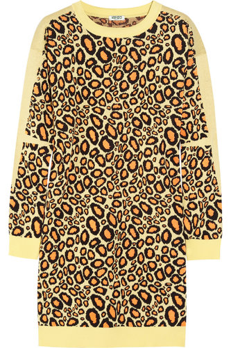 Leopard, always in style, has a cartoon feel in Kenzo's sweater dress ($224, originally $447).
Leopard, always in style, has a cartoon feel in Kenzo's sweater dress ($224, originally $447).