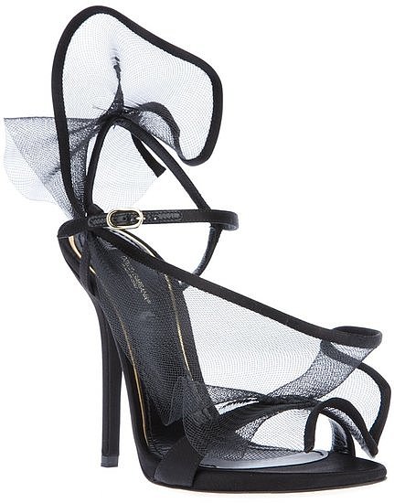 For the modern-meets-nonconformist bride (with a flair for darker hues, of course), try these Dolce & Gabbana black mesh sandals ($706). We love the extradramatic effect of the overlay.
For the modern-meets-nonconformist bride (with a flair for darker hues, of course), try these Dolce & Gabbana black mesh sandals ($706). We love the extradramatic effect of the overlay.