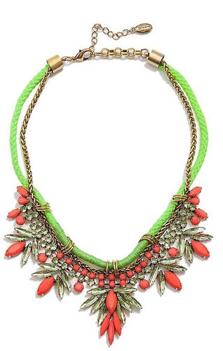 Beaded Neon Statement Necklace