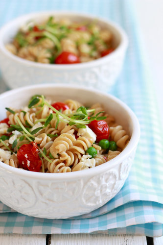 Whole Wheat Pasta Salad With Feta and Peas Whole Wheat Pasta Salad With Feta and Peas