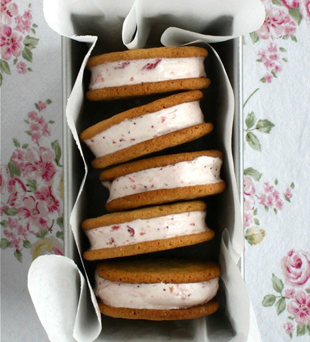 Strawberry Rhubarb Ice Cream Sandwiches Strawberry Rhubarb Ice Cream Sandwiches