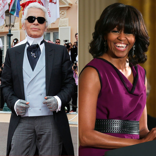 "Frankly, the fringe was a bad idea. It's not good. She looks like a news anchor."
— Karl Lagerfeld on Michelle Obama's bangs, in an interview for France's Canal Plus.
"Frankly, the fringe was a bad idea. It's not good. She looks like a news anchor."
— Karl Lagerfeld on Michelle Obama's bangs, in an interview for France's Canal Plus.