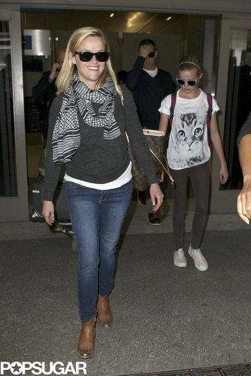 Reese Witherspoon and Ava Phillippe returned to LA on Monday. Reese Witherspoon and Ava Phillippe returned to LA on Monday.
