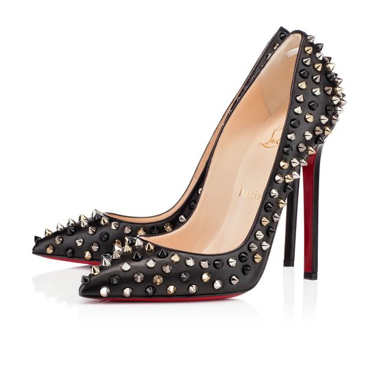 A Louboutin classic, the spiked Pigalle pump ($1,295) feels extra chic done in mismatched metals.
A Louboutin classic, the spiked Pigalle pump ($1,295) feels extra chic done in mismatched metals.