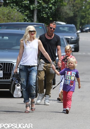 Gwen Stefani and her husband Gavin Rossdale took their sons, Kingston and Zuma, to a birthday party for Jessica Alba's daughter Honor in Beverly Hills on Saturday.
Gwen Stefani and her husband Gavin Rossdale took their sons, Kingston and Zuma, to a birthday party for Jessica Alba's daughter Honor in Beverly Hills on Saturday.