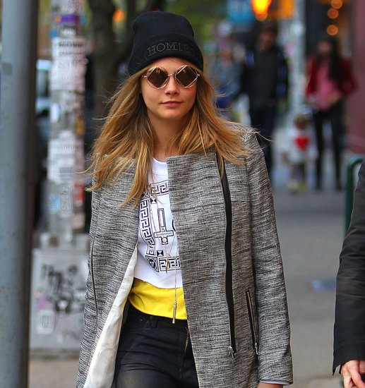 Leave it to Cara Delevingne to amp up her already eclectic style via off-kilter sunglasses. To get equally funky, add these Star shaped Miu Miu sunglasses (£278) to your mix. Leave it to Cara Delevingne to amp up her already eclectic style via off-kilter sunglasses. To get equally funky, add these Star shaped Miu Miu sunglasses (£278) to your mix.