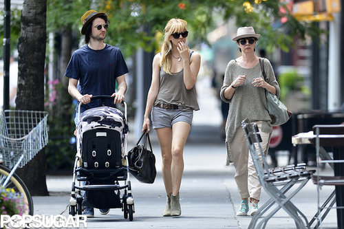 Sienna Miller took a stroll with baby Marlowe, Tom Sturridge, and his mom.
Sienna Miller took a stroll with baby Marlowe, Tom Sturridge, and his mom.