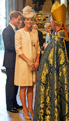 Kate Middleton attended Queen Elizabeth II's 60th coronation anniversary service at Westminster Abbey in London in June 2013.
Kate Middleton attended Queen Elizabeth II's 60th coronation anniversary service at Westminster Abbey in London in June 2013.