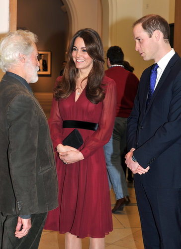 Kate Middleton smiled with artist Paul Emsley and Prince William when she attended an unveiling of her official portrait at the National Portrait Gallery in January 2013.
Kate Middleton smiled with artist Paul Emsley and Prince William when she attended an unveiling of her official portrait at the National Portrait Gallery in January 2013.