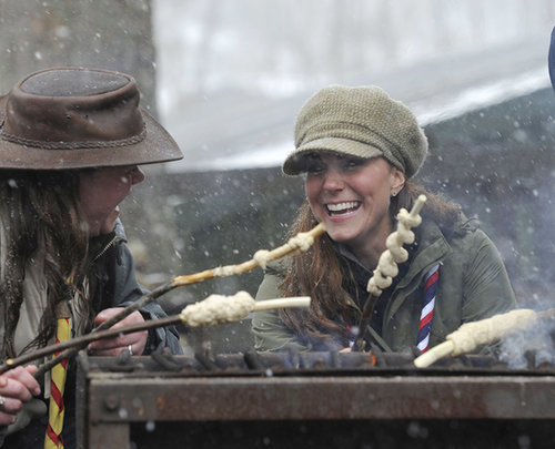 Kate Middleton showed off her camping skills when she attended a volunteer training day for the Scouts in Cumbria, England, in March 2013.
Kate Middleton showed off her camping skills when she attended a volunteer training day for the Scouts in Cumbria, England, in March 2013.