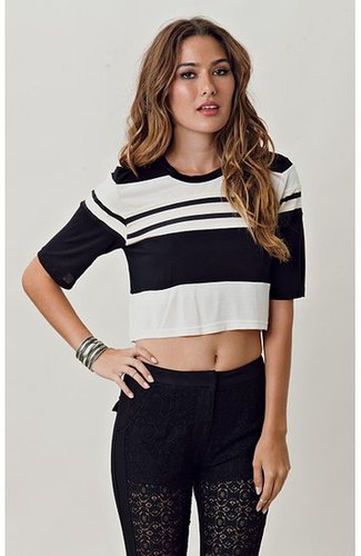 pencey Panel Crop T-Shirt