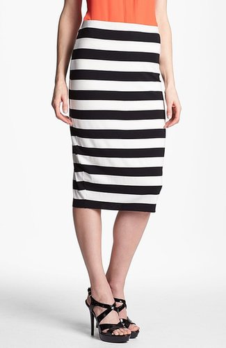 Vince Camuto Stripe Midi Tube Skirt