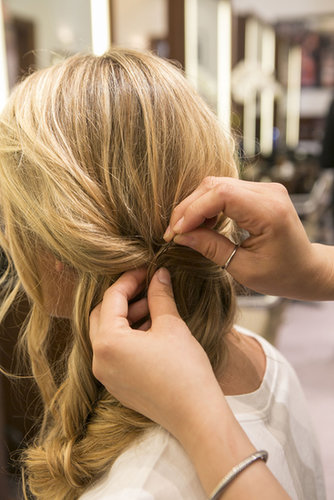 Once you have it in place, secure it with a bobby pin.
Once you have it in place, secure it with a bobby pin.