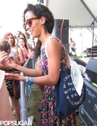 Johnnyswim's Amanda Sudano added a white bandana to her Wythe Hotel canvas tote.
Johnnyswim's Amanda Sudano added a white bandana to her Wythe Hotel canvas tote.