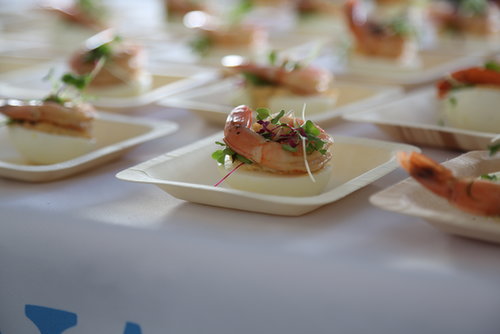 Pickled Shrimp With Blue Crab Deviled Egg Pickled Shrimp With Blue Crab Deviled Egg