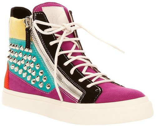 Giuseppe Zanotti Design studded zip hi-top trainer