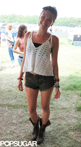 Maddy paired printed shorts and a crochet top with combat boots — a laid-back outfit with just a hint of toughness.
Maddy paired printed shorts and a crochet top with combat boots — a laid-back outfit with just a hint of toughness.