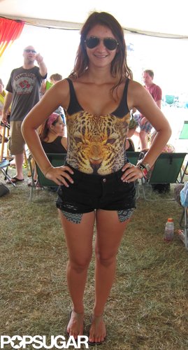 April went the bold route with a tiger-print one-piece swimsuit, but by adding shorts and aviator sunglasses, she supplied a more daytime appeal.
April went the bold route with a tiger-print one-piece swimsuit, but by adding shorts and aviator sunglasses, she supplied a more daytime appeal.