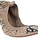 YOSI SAMRA Samra Snake Ballet Flat Camel