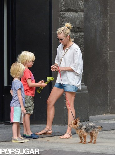 Naomi Watts took her sons, Sasha and Kai Schreiber, to walk the dog in NYC.
Naomi Watts took her sons, Sasha and Kai Schreiber, to walk the dog in NYC.