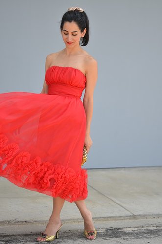 a vintage party dress