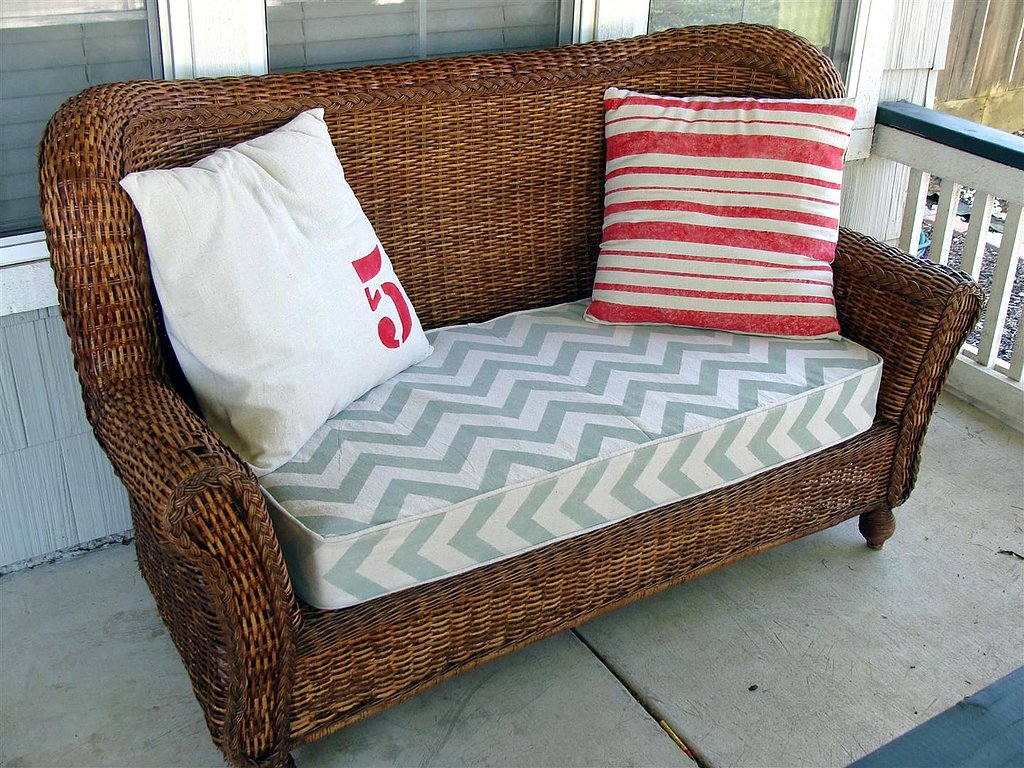 Upcycle Your Crib Mattress Into a Wicker Love Seat Upcycle Your Crib Mattress Into a Wicker Love Seat