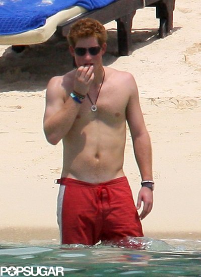 Prince Harry waded in the water at Mauritius island in December 2008.
Prince Harry waded in the water at Mauritius island in December 2008.