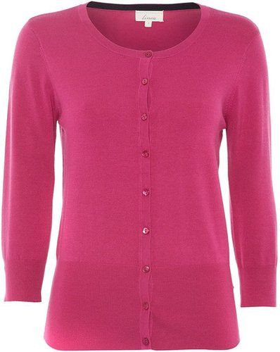 Linea Deep rib 3/4 sleeve cardigan