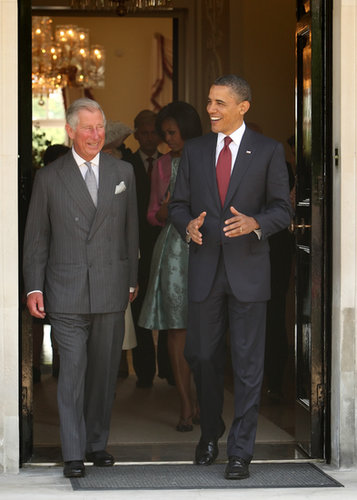 Barack Obama laughed alongside Prince Charles during a May 2011 trip to London.
Barack Obama laughed alongside Prince Charles during a May 2011 trip to London.