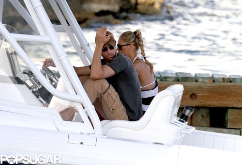 Enrique Iglesias and Anna Kournikova took a trip on the water.
Enrique Iglesias and Anna Kournikova took a trip on the water.