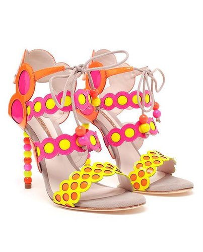 SOPHIA WEBSTER Patent Leather Fluro Sandals