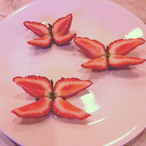 Strawberry butterflies would make the perfect dessert garnishes.
Source: Instagram user thetwerkinggymnast
Strawberry butterflies would make the perfect dessert garnishes.
Source: Instagram user thetwerkinggymnast