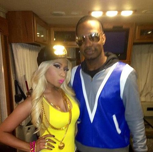 Nicki Minaj posed with Juicy J in her tour bus before a big video shoot.
Source: Twitter user NICKIMINAJ
Nicki Minaj posed with Juicy J in her tour bus before a big video shoot.
Source: Twitter user NICKIMINAJ
